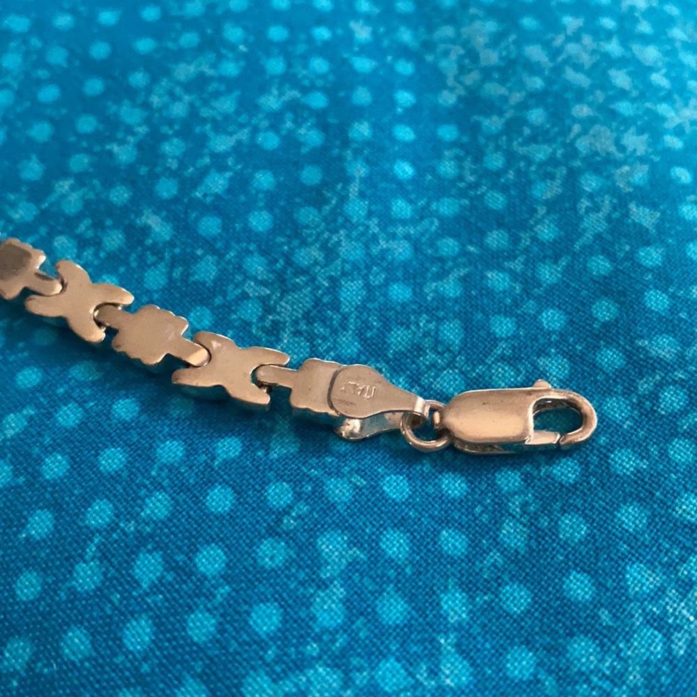 Vintage silver woman’s Bracelet marked Italy 925 - Picture 8 of 10